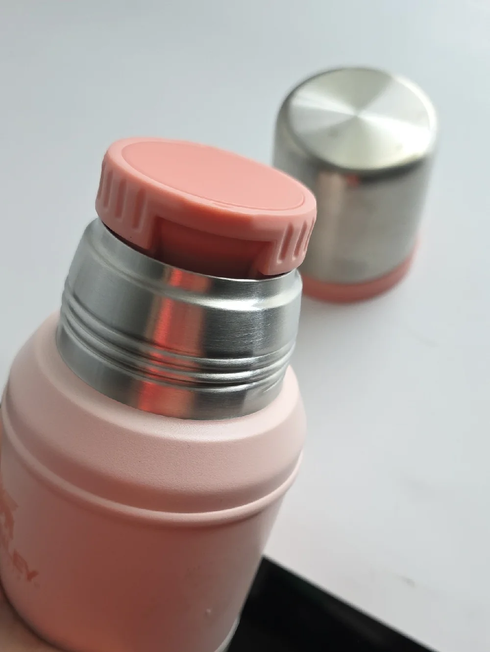 Stanley The Legendary Classic Bottle - Soft Pink with Stainless Accents 1QT - Picture 7 of 8
